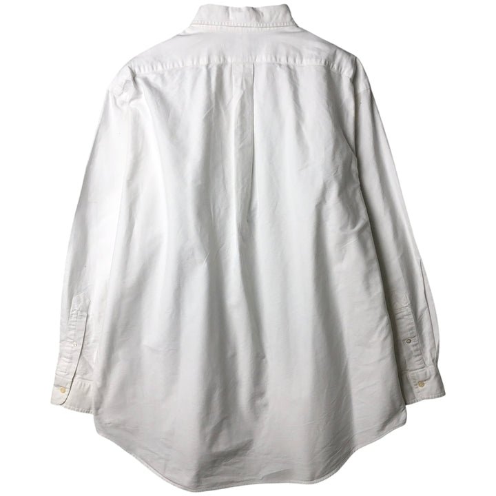 Ralph Lauren YARMOUTH long sleeve button down shirt, men's XL size cotton white type Vintage Second Hand