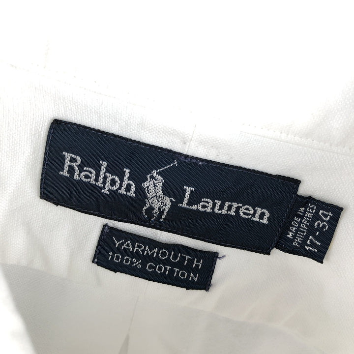 Ralph Lauren YARMOUTH long sleeve button down shirt, men's XL size cotton white type Vintage Second Hand