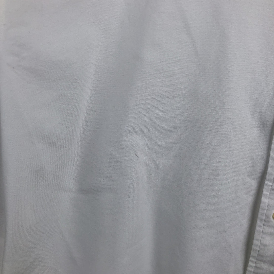Ralph Lauren YARMOUTH long sleeve button down shirt, men's XL size cotton white type Vintage Second Hand