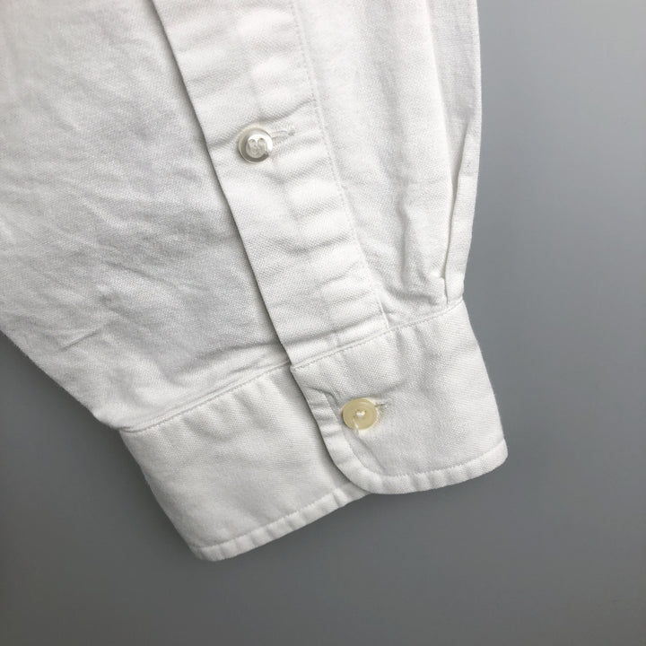 Ralph Lauren YARMOUTH long sleeve button down shirt, men's XL size cotton white type Vintage Second Hand