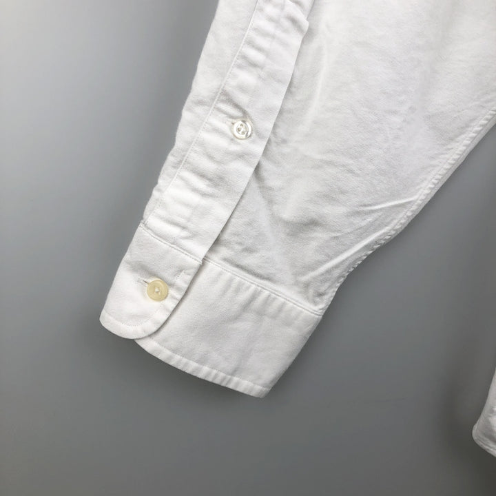 Ralph Lauren YARMOUTH long sleeve button down shirt, men's XL size cotton white type Vintage Second Hand