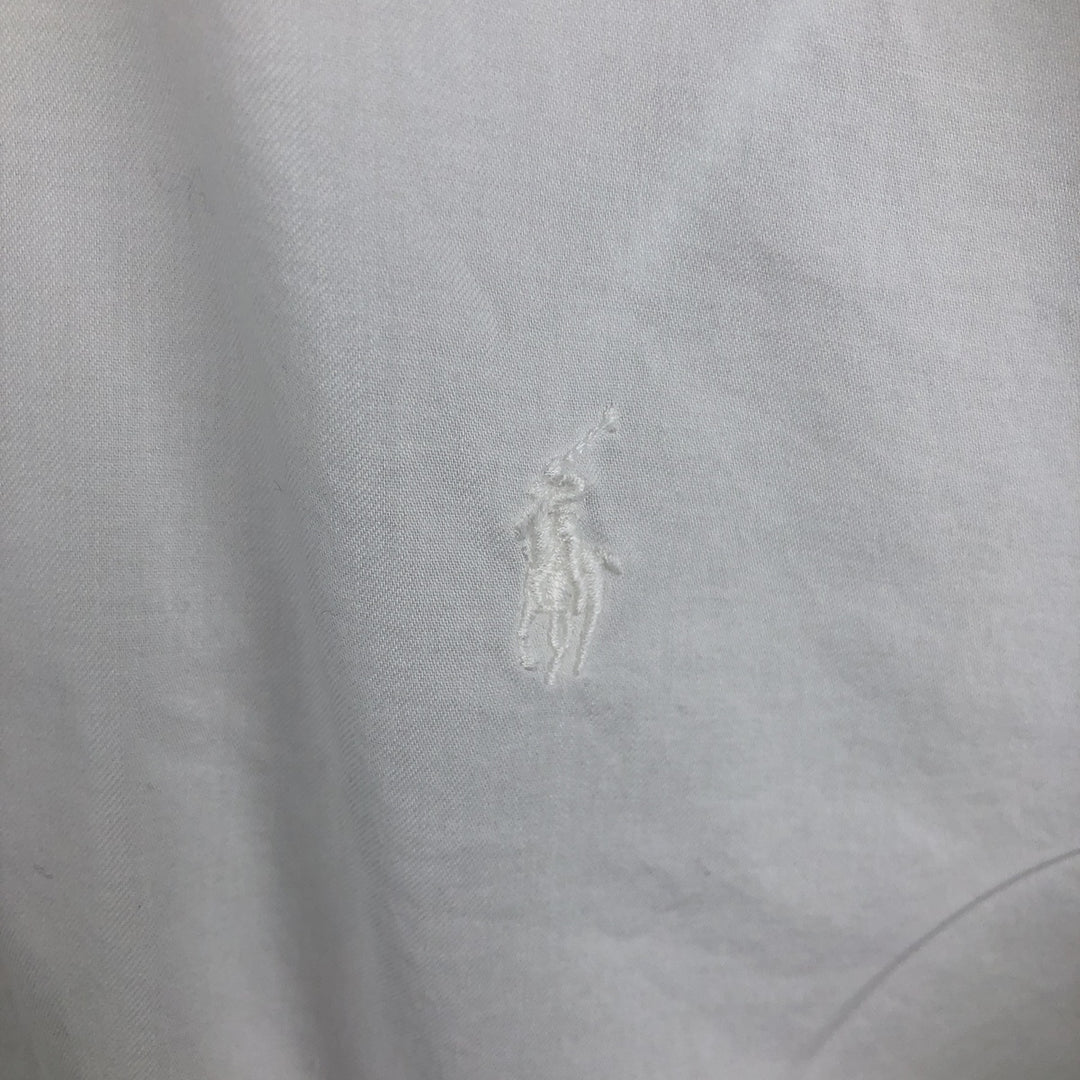 Ralph Lauren YARMOUTH long sleeve button down shirt, men's size L cotton white type Vintage Second Hand
