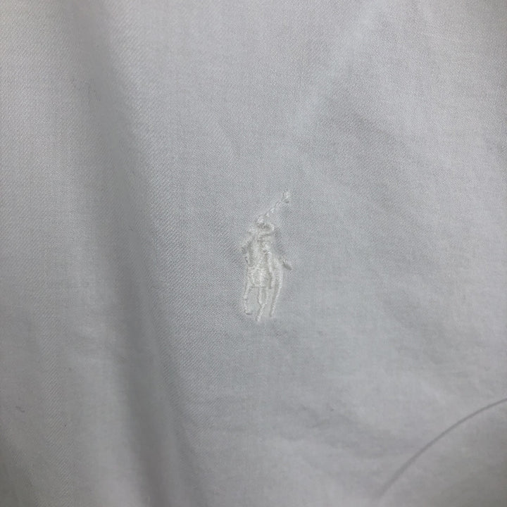 Ralph Lauren YARMOUTH long sleeve button down shirt, men's size L cotton white type Vintage Second Hand