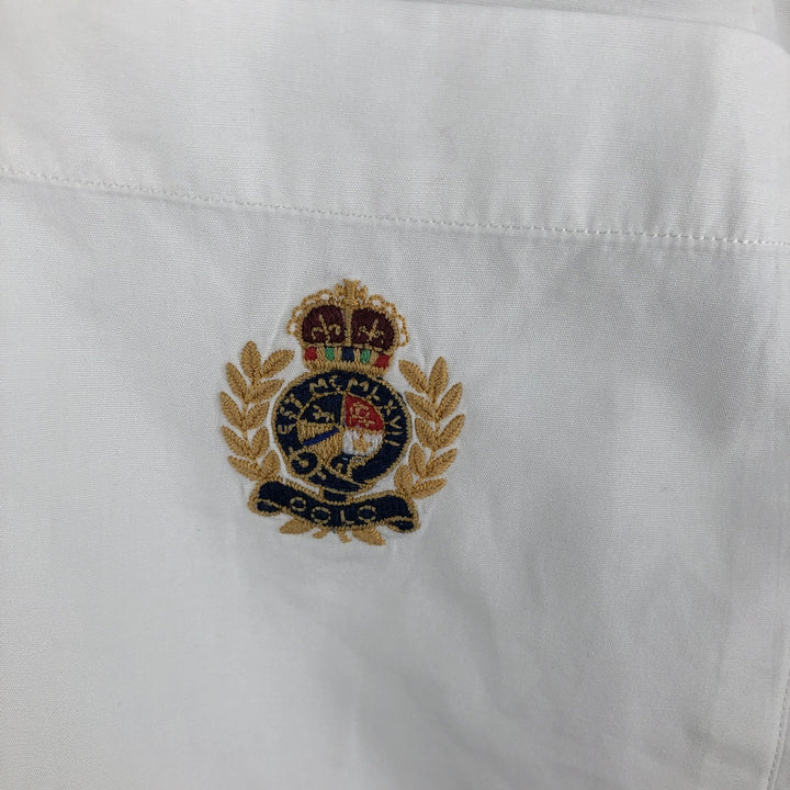 Ralph Lauren POLO by Ralph Lauren long sleeve cotton shirt, men's size L cotton white type Vintage Second Hand