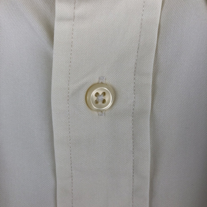 Ralph Lauren YARMOUTH long sleeve button down shirt, men's size L cotton ivory Vintage Second Hand