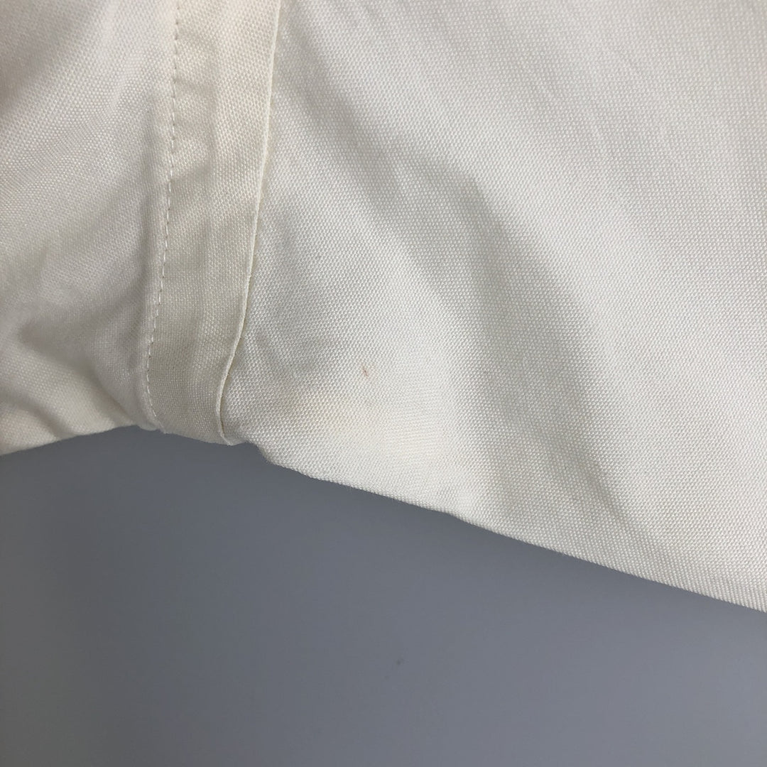 Ralph Lauren YARMOUTH long sleeve button down shirt, men's size L cotton ivory Vintage Second Hand