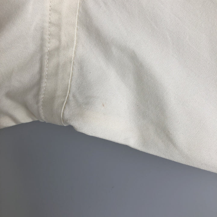 Ralph Lauren YARMOUTH long sleeve button down shirt, men's size L cotton ivory Vintage Second Hand