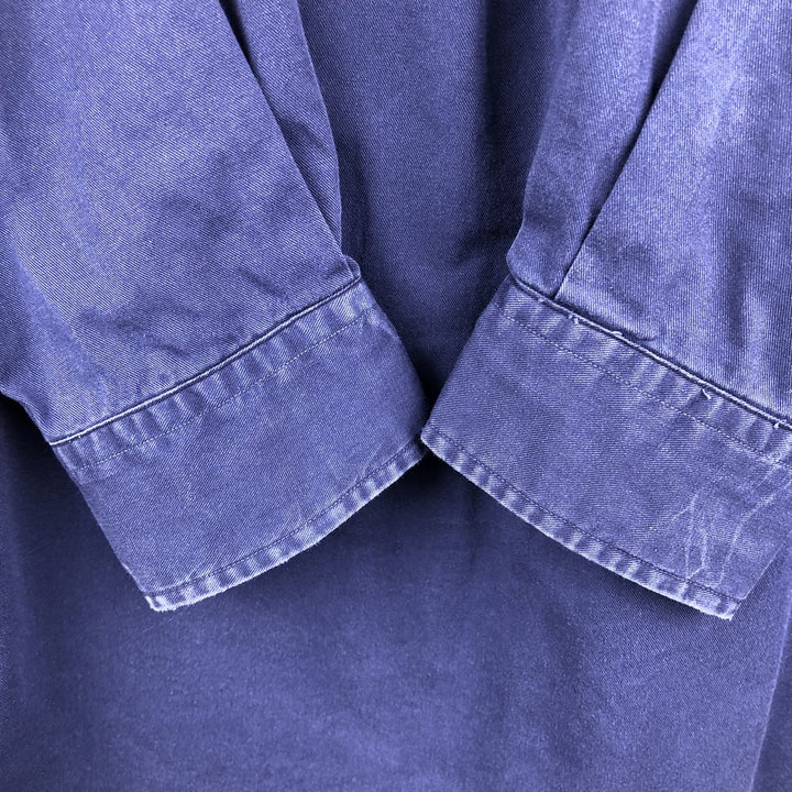 Ralph Lauren long sleeve button down shirt, men's size L cotton navy blue type Vintage Second Hand