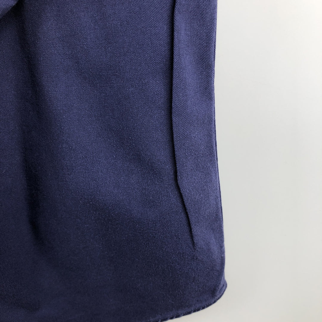 Ralph Lauren long sleeve button down shirt, men's size L cotton navy blue type Vintage Second Hand