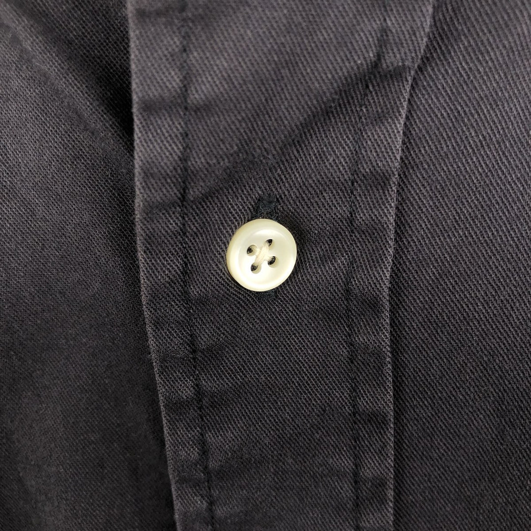 Ralph Lauren long sleeve button down shirt, men's size L cotton black type Vintage Second Hand