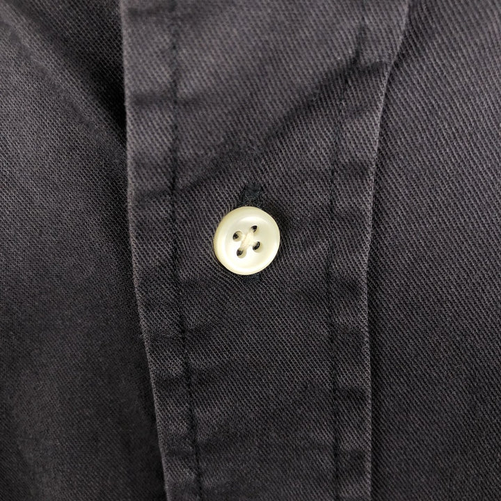 Ralph Lauren long sleeve button down shirt, men's size L cotton black type Vintage Second Hand