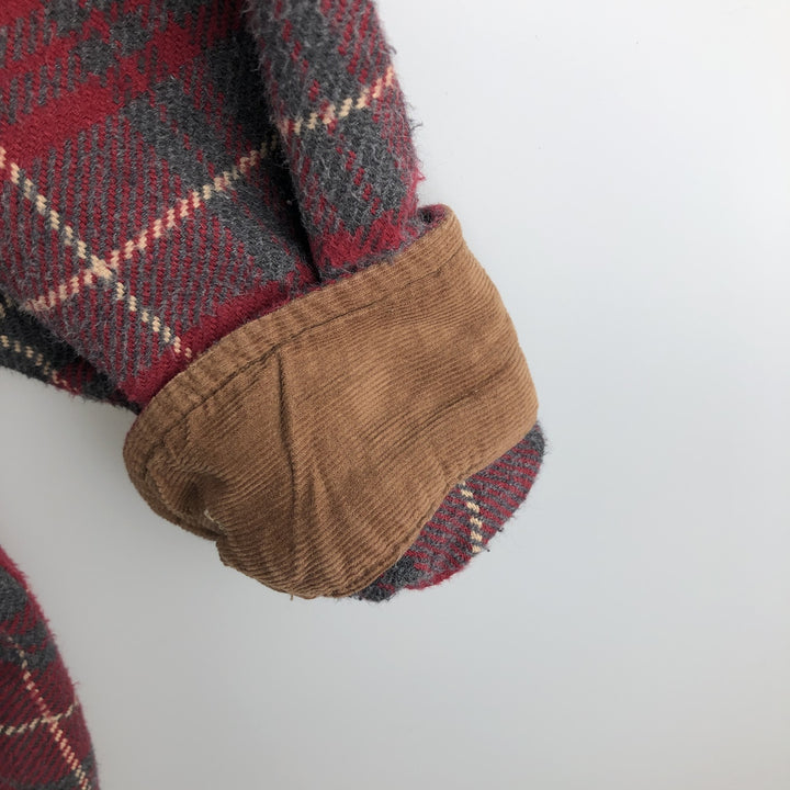 FIELD AND STREAM Long Sleeve Heavy Flannel Check Shirt, Men's Size M cotton red type Vintage Second Hand