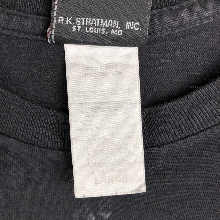 Harley-Davidson Eagle Pattern Skull Pattern Motorcycle T-Shirt, Made in USA, Men's Size L cotton black type Vintage Second Hand