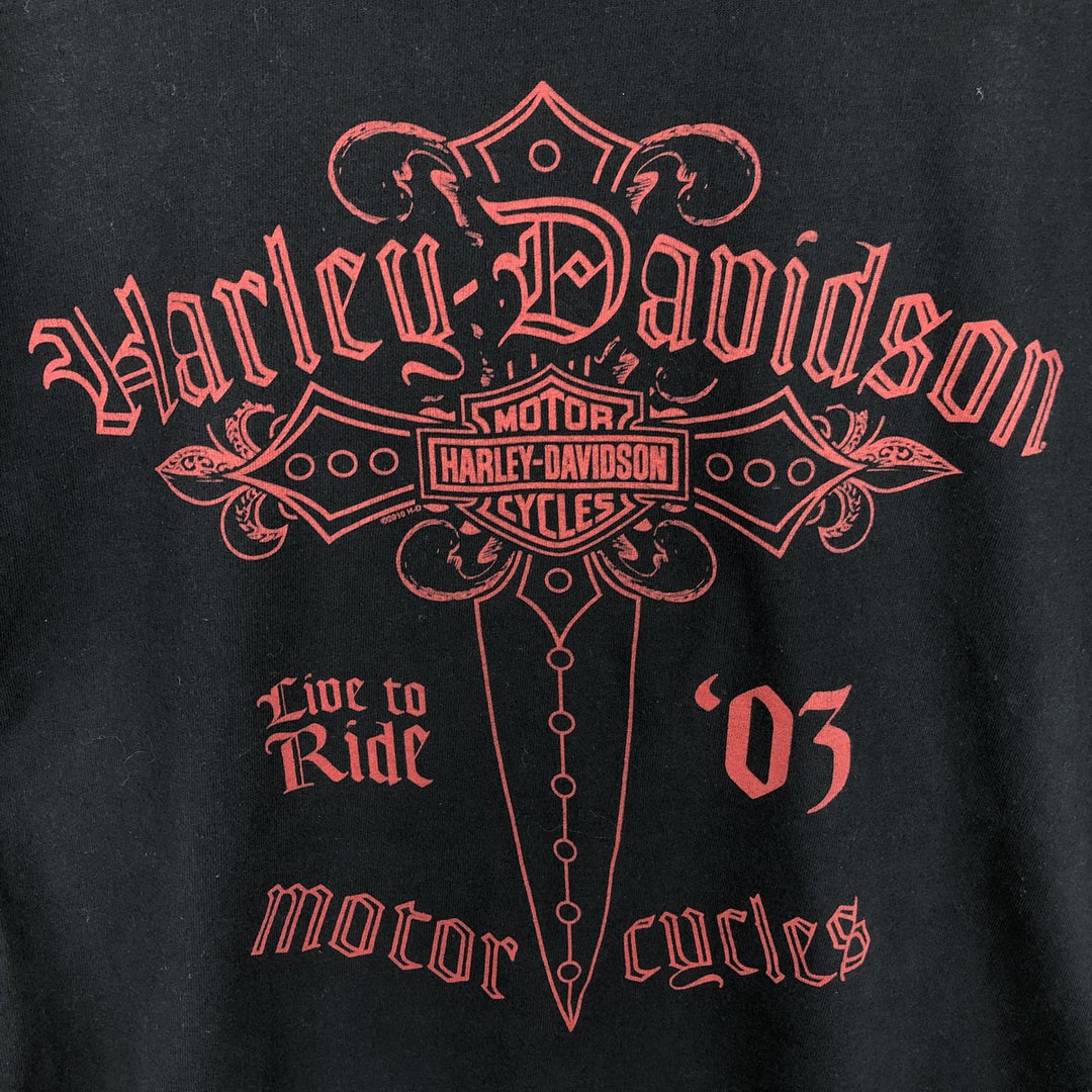 Harley-Davidson Motorcycle Bike T-shirt, Men's XL size cotton black type Vintage Second Hand