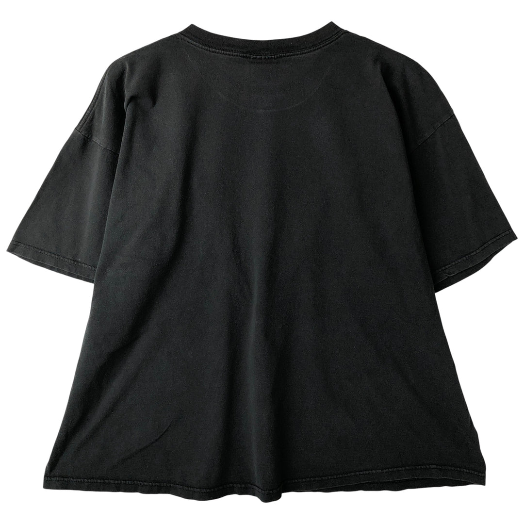 90'S Reebok One Point Logo T-shirt Men's XXL Vintage cotton black type Vintage Second Hand