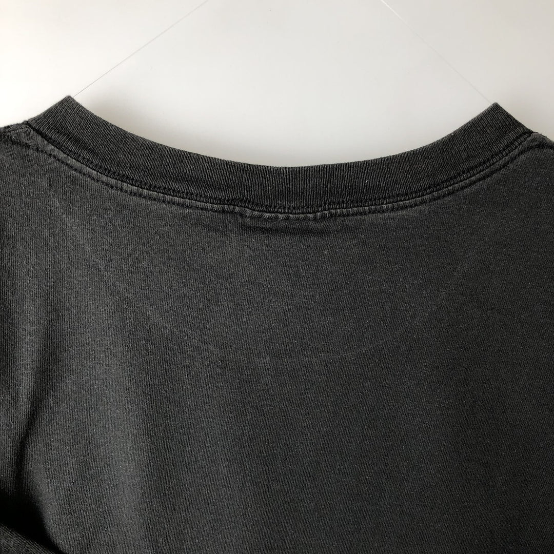 90'S Reebok One Point Logo T-shirt Men's XXL Vintage cotton black type Vintage Second Hand