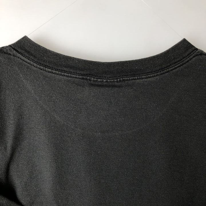 90'S Reebok One Point Logo T-shirt Men's XXL Vintage cotton black type Vintage Second Hand