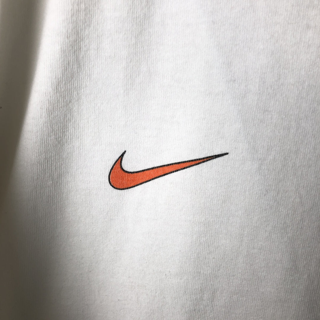 90'S Nike Sports Print T-Shirt Made in USA Men's XL Vintage cotton white type Vintage Second Hand