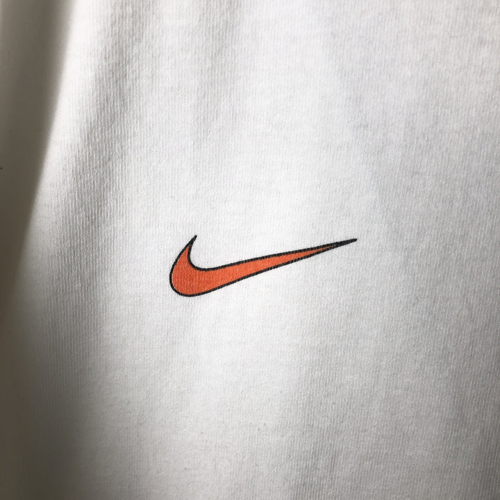 90'S Nike Sports Print T-Shirt Made in USA Men's XL Vintage cotton white type Vintage Second Hand