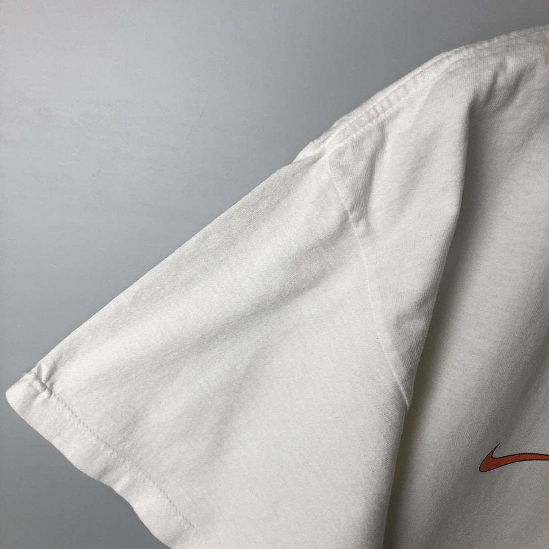 90'S Nike Sports Print T-Shirt Made in USA Men's XL Vintage cotton white type Vintage Second Hand