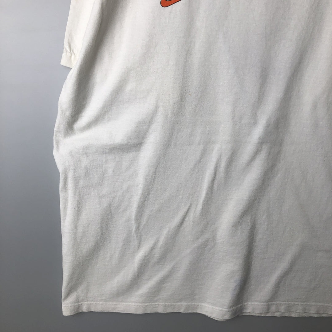 90'S Nike Sports Print T-Shirt Made in USA Men's XL Vintage cotton white type Vintage Second Hand