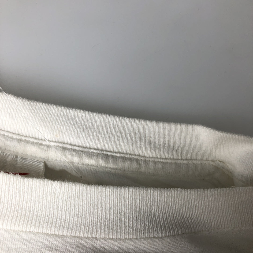 90'S Nike Sports Print T-Shirt Made in USA Men's XL Vintage cotton white type Vintage Second Hand