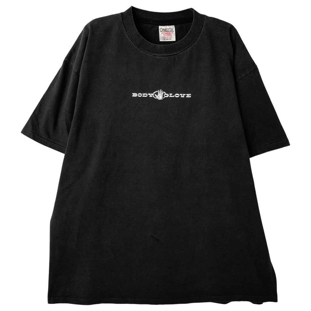 90'S Oneita Body Glove Surf/Skateboard T-Shirt, Made in USA, Men's Size XL, Vintage cotton black type Vintage Second Hand
