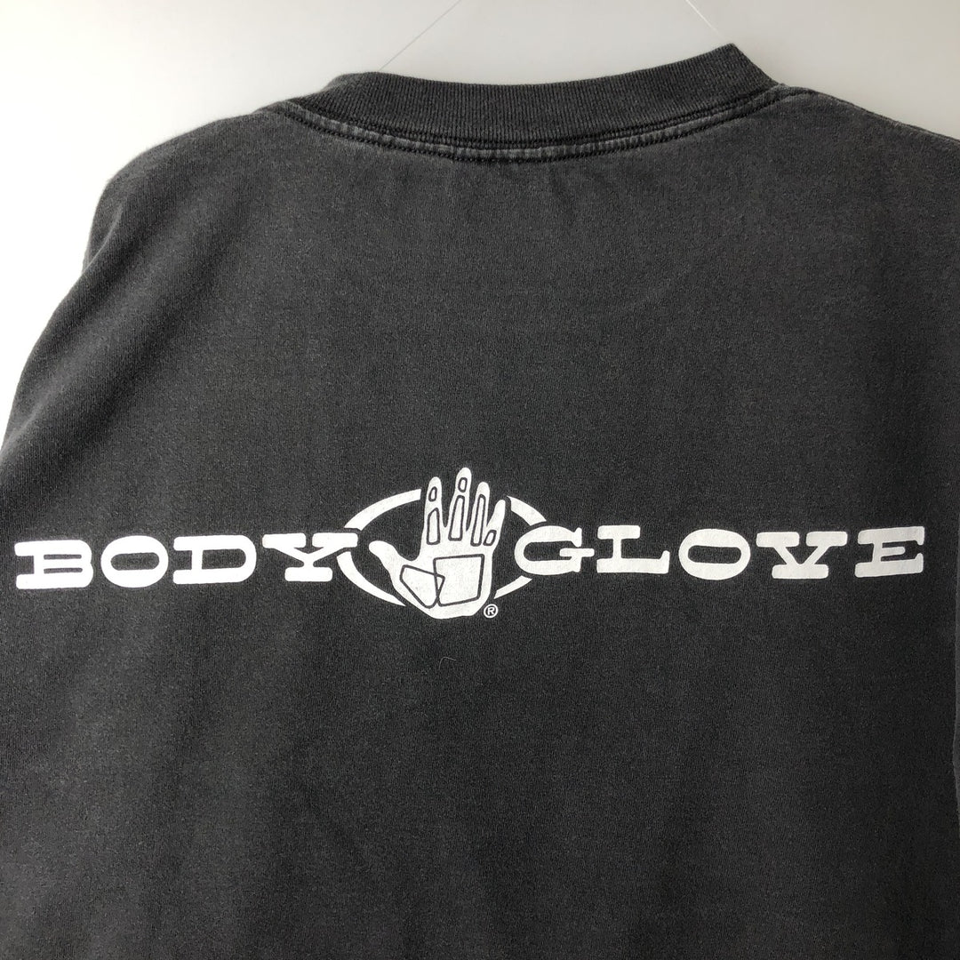 90'S Oneita Body Glove Surf/Skateboard T-Shirt, Made in USA, Men's Size XL, Vintage cotton black type Vintage Second Hand