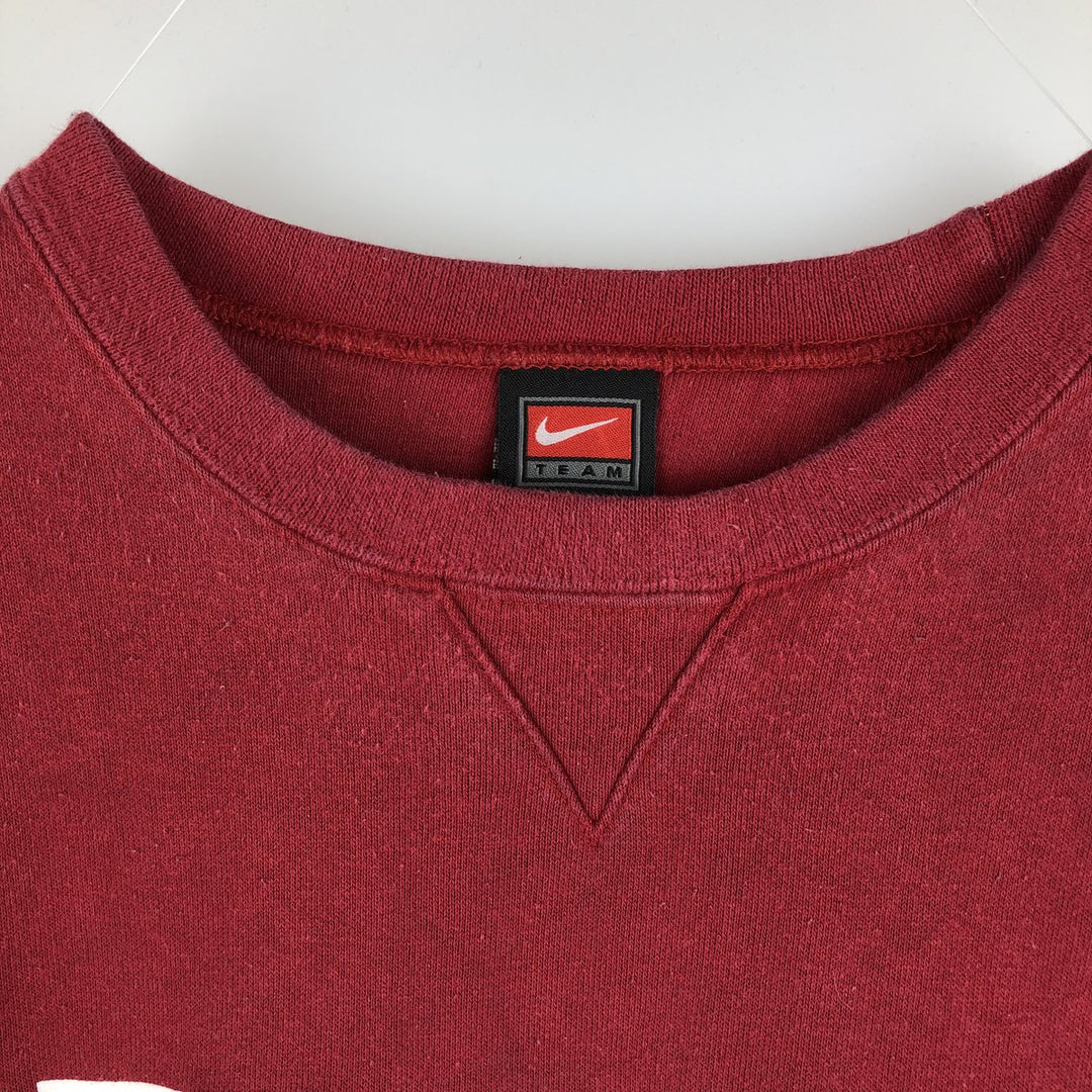 2000'S Nike Team College Sweatshirt, Men's Size XL cotton red type Vintage Second Hand