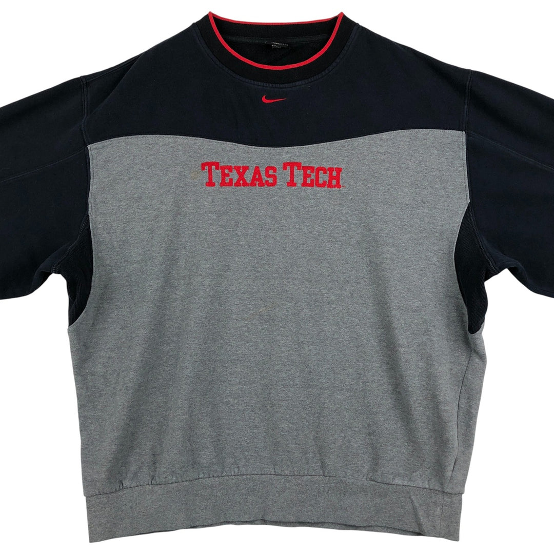 2000'S Nike Team Two-Tone Logo Sweatshirt, Men's Size XL cotton navy blue type Vintage Second Hand