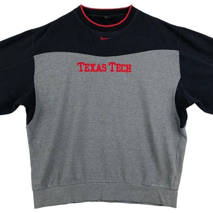 2000'S Nike Team Two-Tone Logo Sweatshirt, Men's Size XL cotton navy blue type Vintage Second Hand