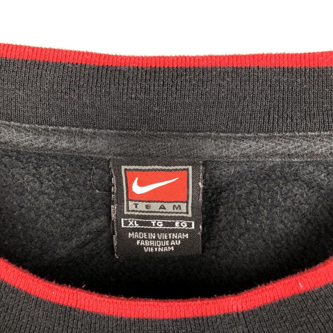 2000'S Nike Team Two-Tone Logo Sweatshirt, Men's Size XL cotton navy blue type Vintage Second Hand