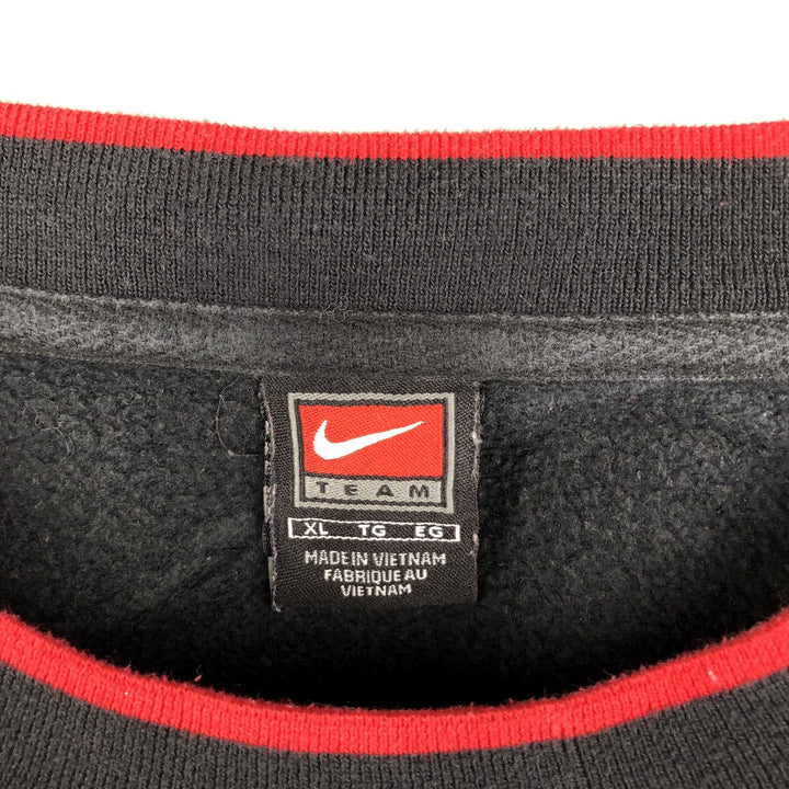 2000'S Nike Team Two-Tone Logo Sweatshirt, Men's Size XL cotton navy blue type Vintage Second Hand