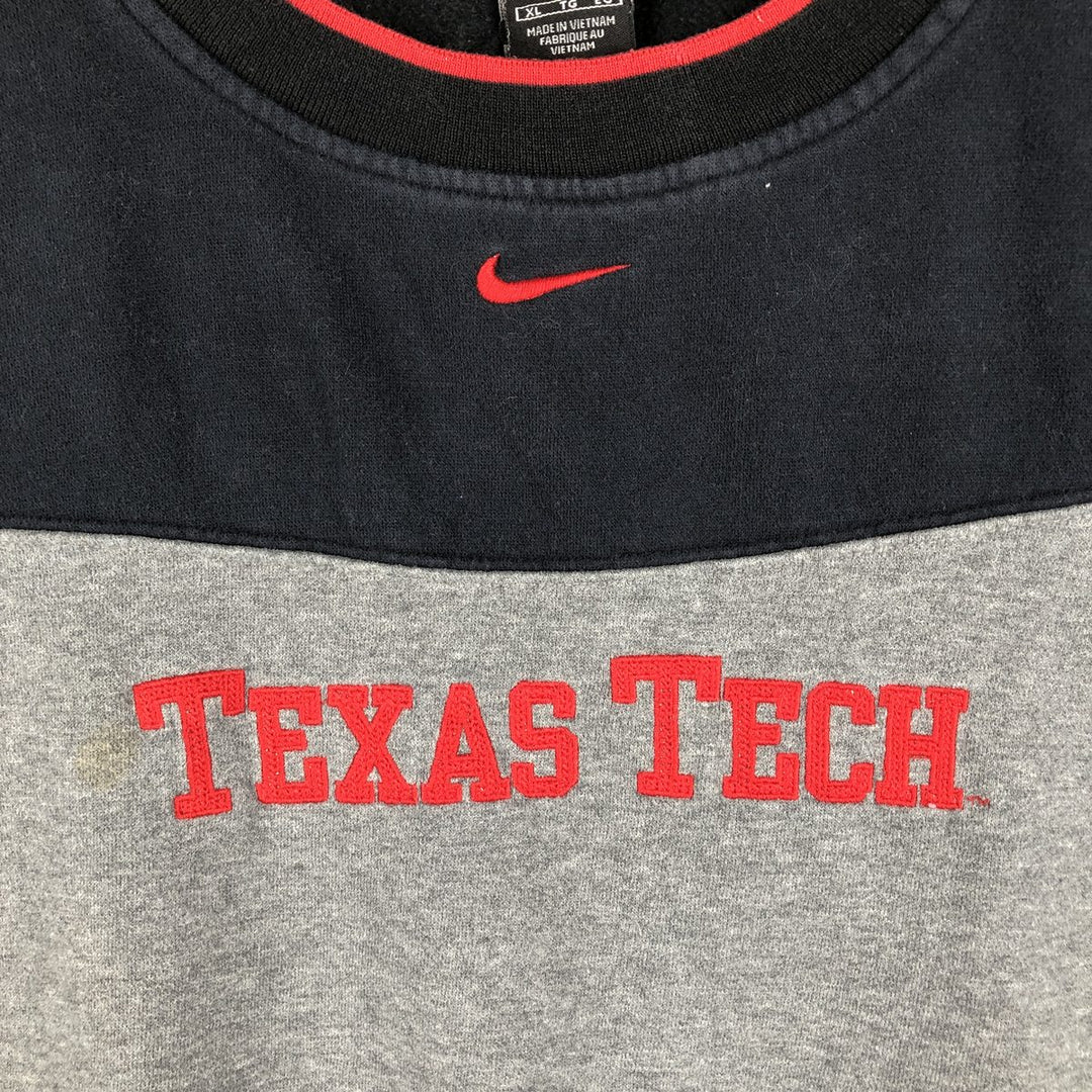 2000'S Nike Team Two-Tone Logo Sweatshirt, Men's Size XL cotton navy blue type Vintage Second Hand