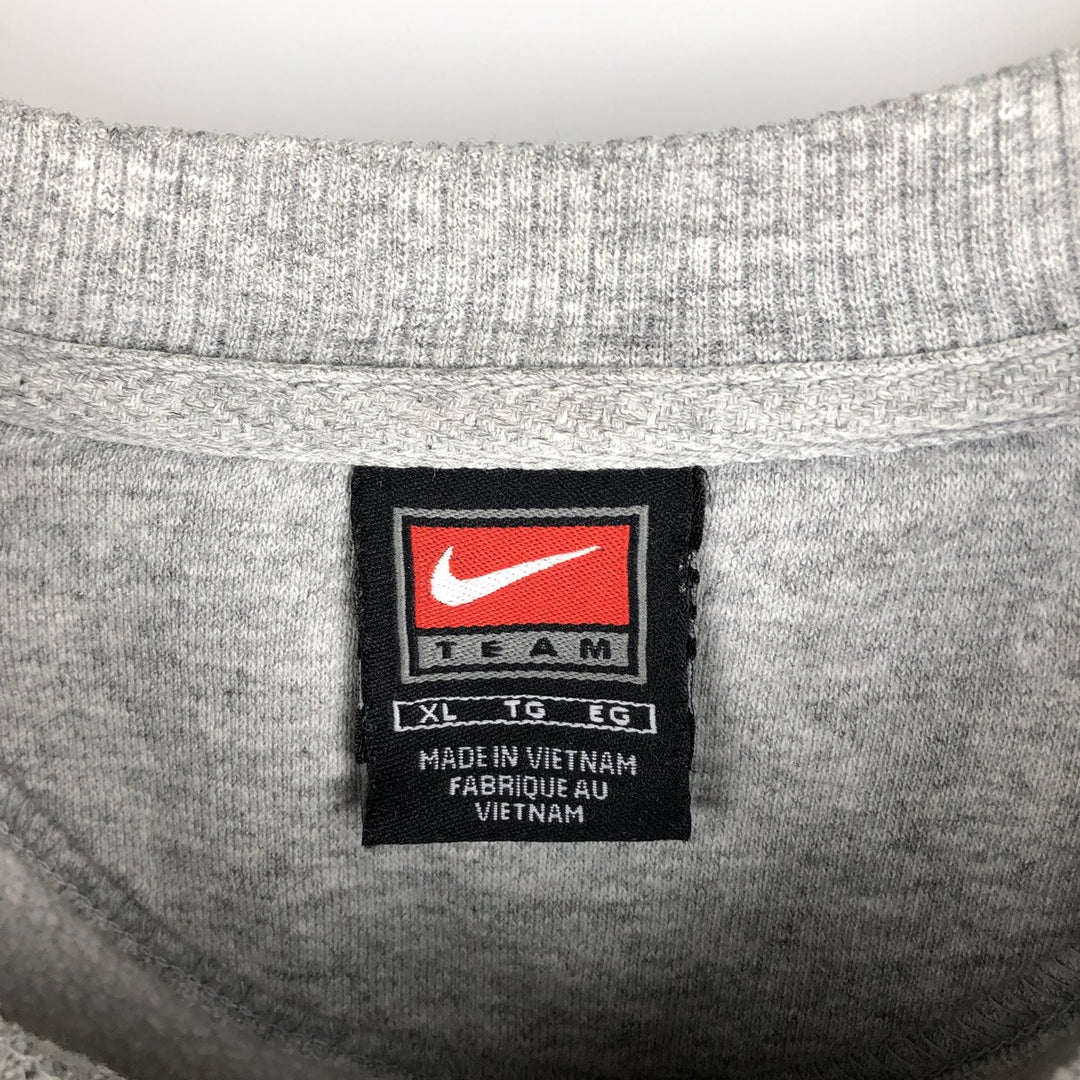2000'S Nike Team 3-Print College Sweatshirt, Men's Size XL cotton gray type Vintage Second Hand