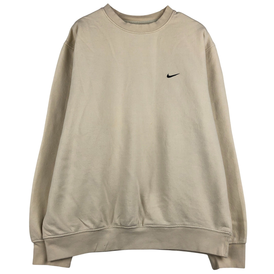 00'S Nike One Point Logo Sweatshirt Trainer Men's L size cotton unbleached Vintage Second Hand