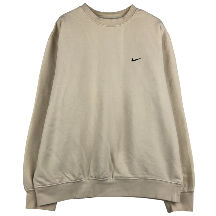 00'S Nike One Point Logo Sweatshirt Trainer Men's L size cotton unbleached Vintage Second Hand