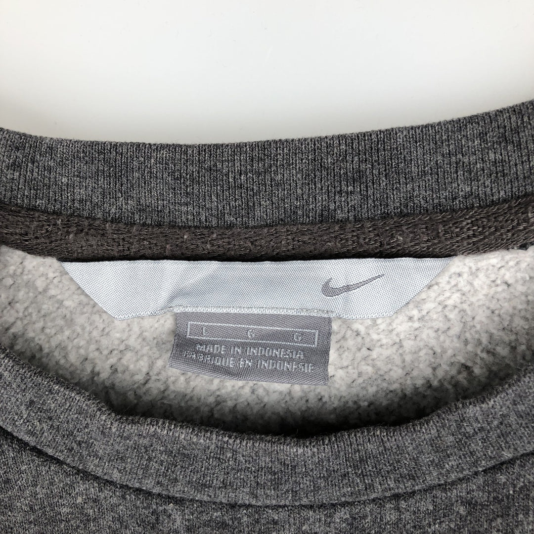 00'S Nike One Point Logo Sweatshirt Trainer Men's L size cotton gray type Vintage Second Hand