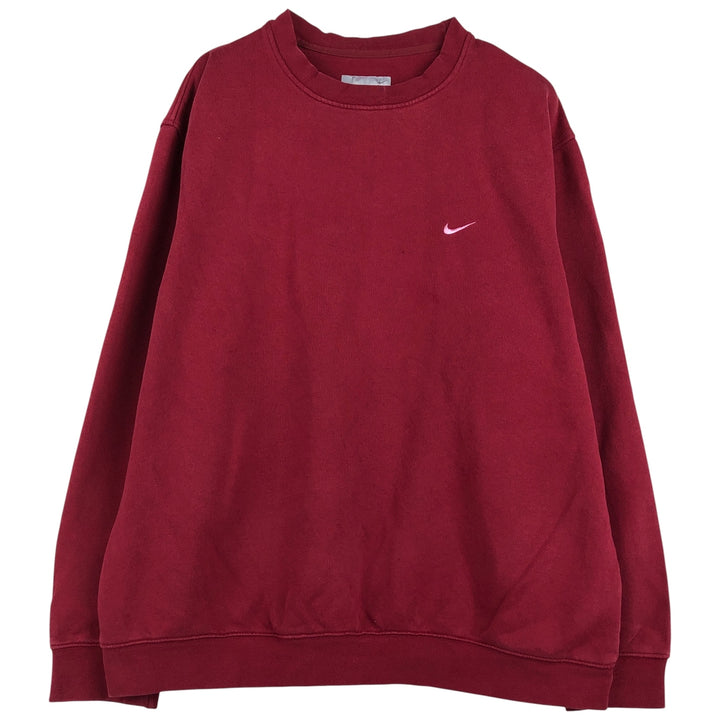 00'S Nike One Point Logo Sweatshirt Trainer Men's XL cotton burgundy type Vintage Second Hand