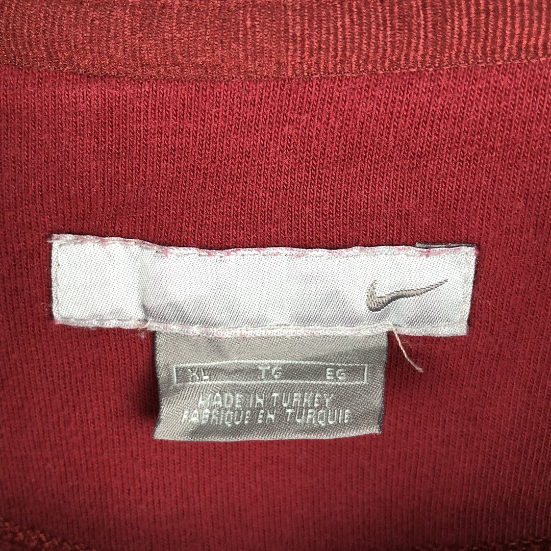 00'S Nike One Point Logo Sweatshirt Trainer Men's XL cotton burgundy type Vintage Second Hand