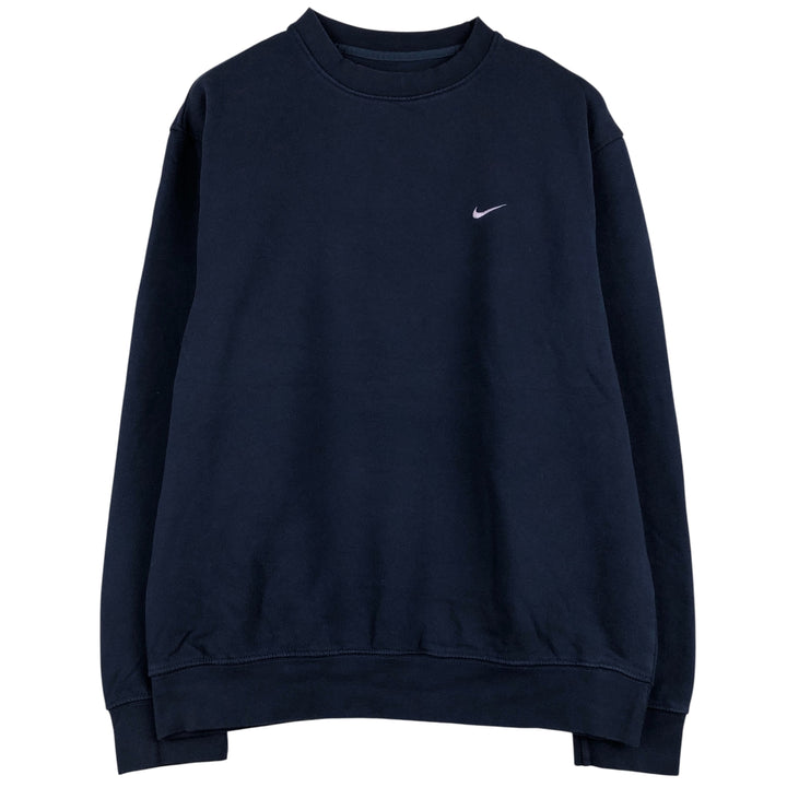 00'S Nike One Point Logo Sweatshirt Trainer Men's M size cotton navy blue type Vintage Second Hand