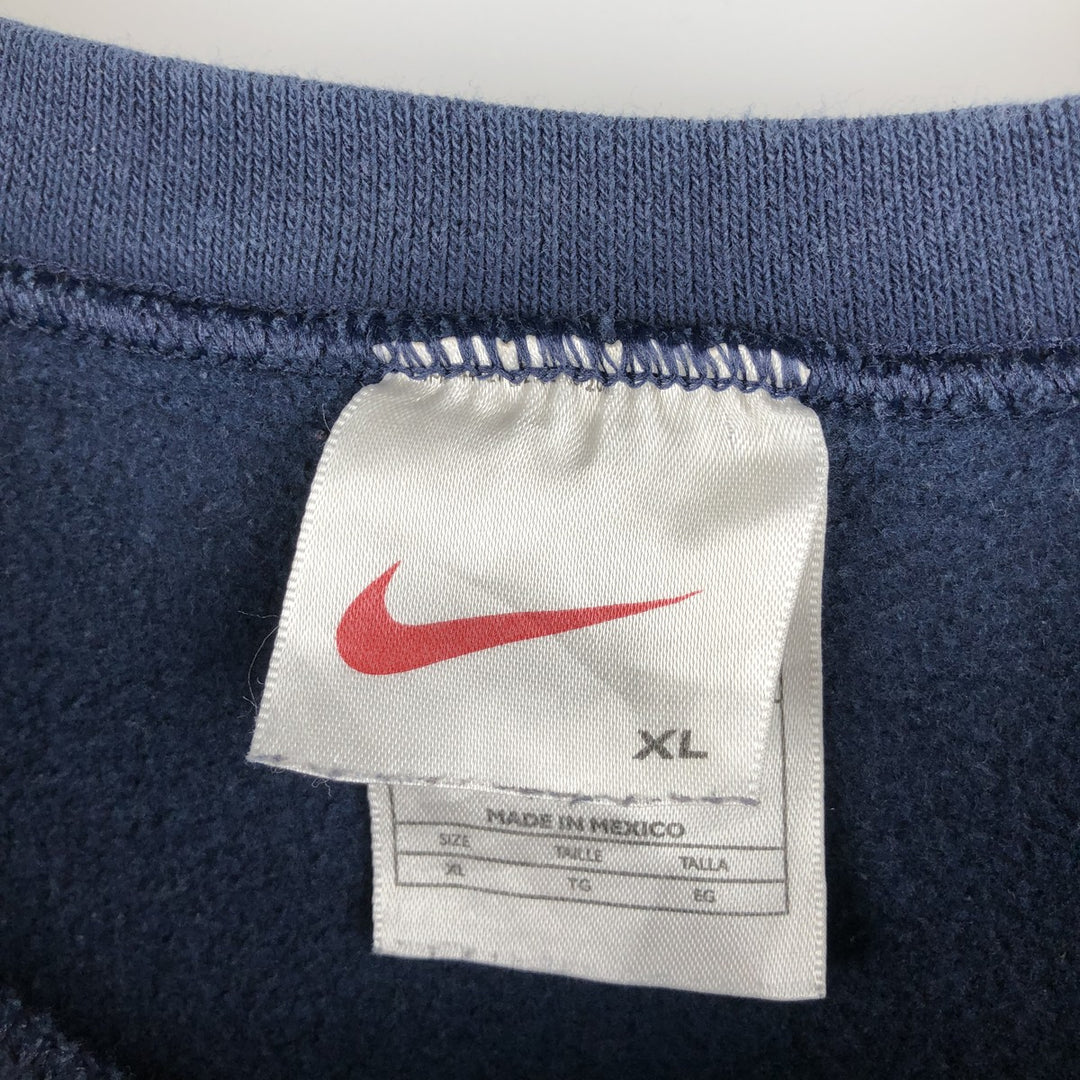 90'S Nike One Point Logo Sweatshirt, Men's XL Size Vintage cotton navy blue type Vintage Second Hand