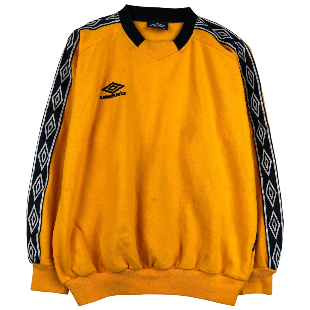 UMBRO logo sweatshirt, men's size S cotton yellow type Vintage Second Hand
