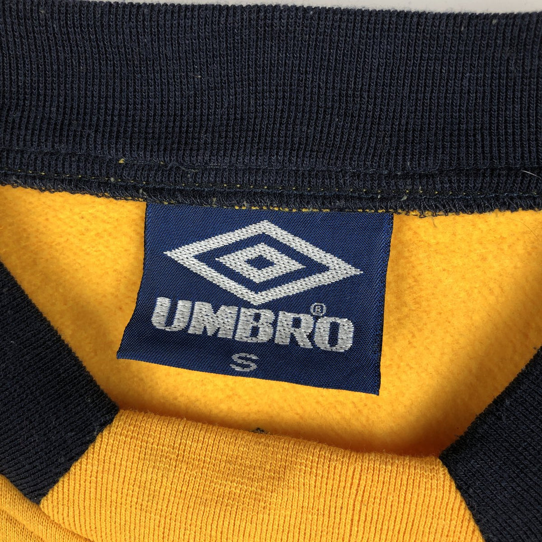 UMBRO logo sweatshirt, men's size S cotton yellow type Vintage Second Hand
