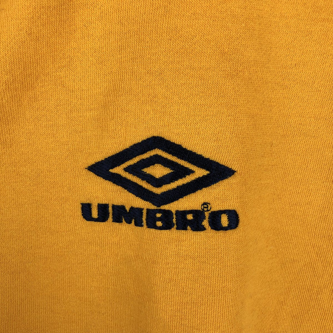 UMBRO logo sweatshirt, men's size S cotton yellow type Vintage Second Hand