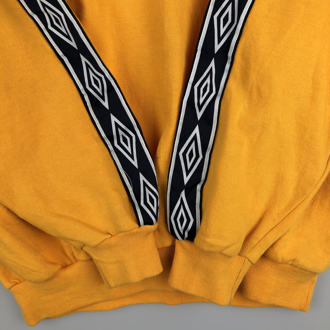 UMBRO logo sweatshirt, men's size S cotton yellow type Vintage Second Hand