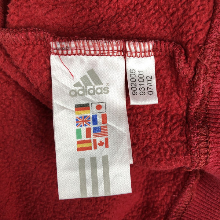 00'S Adidas logo sweatshirt, men's size L cotton red type Vintage Second Hand