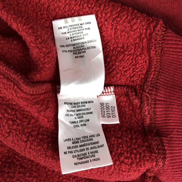00'S Adidas logo sweatshirt, men's size L cotton red type Vintage Second Hand