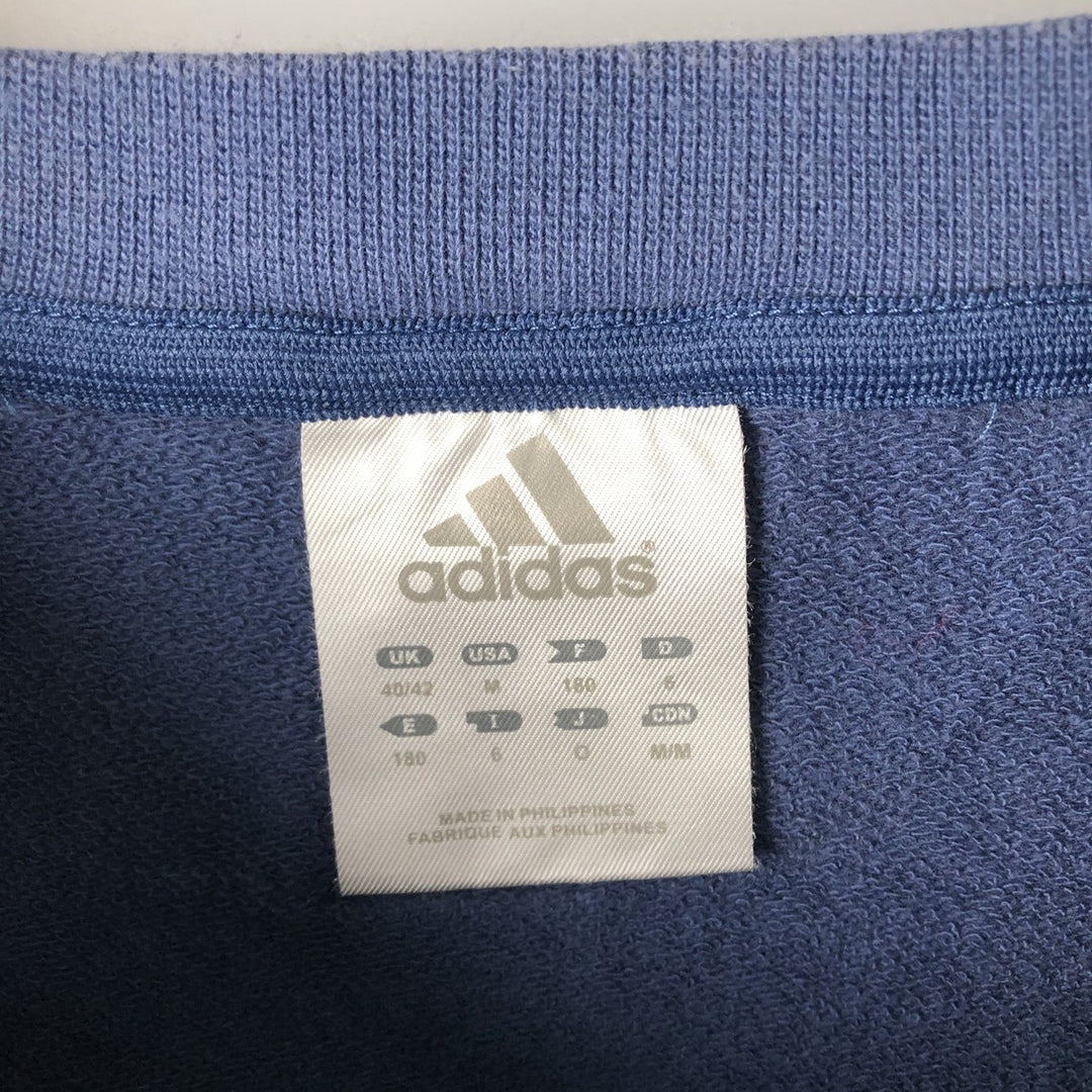 2000'S Adidas One-Point Logo Sweatshirt, Men's Size Medium cotton blue type Vintage Second Hand