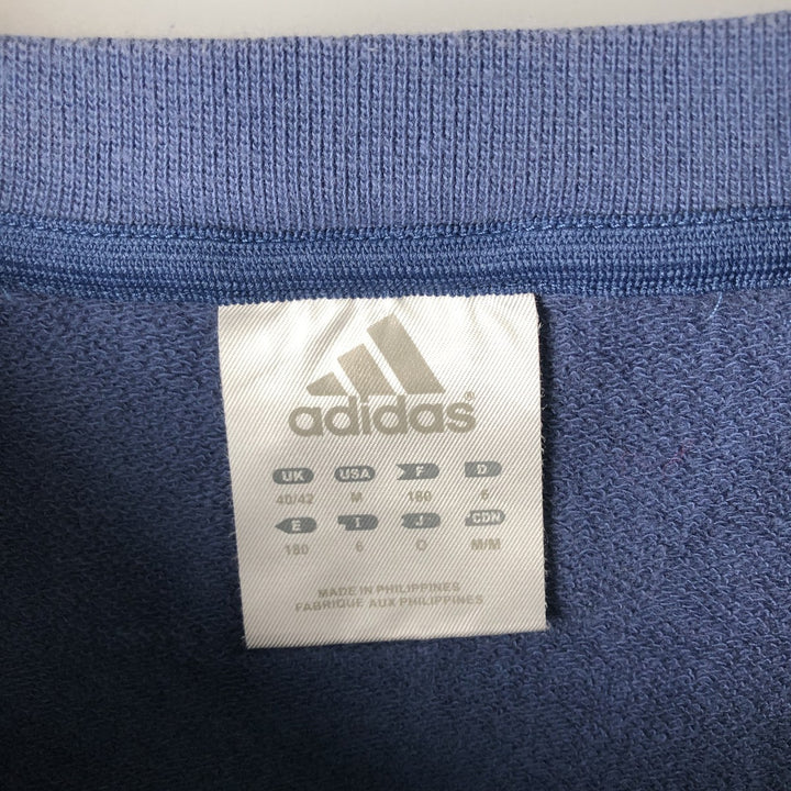 2000'S Adidas One-Point Logo Sweatshirt, Men's Size Medium cotton blue type Vintage Second Hand
